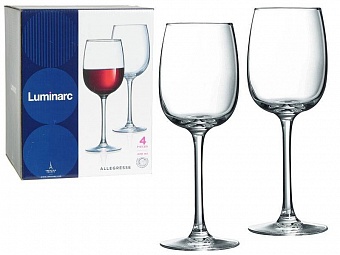 Бокал для вина LUMINARC Allegresse 420мл (НАБОР 4шт)      (4) (96)     J8166/0
