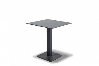 "каффе" интерьерный стол из hpl квадратный 64х64см, цвет "серый гранит"