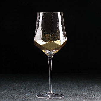 Бокал для вина Magistro Дарио 500мл золото (штучно)  7,3х25 см
