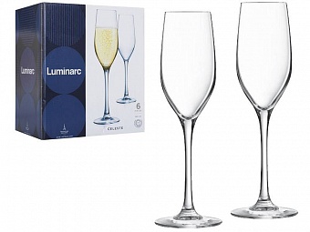 Бокал-флюте для шампанского LUMINARC Селест 160мл (НАБОР 6шт)      (4) (96)     L5829