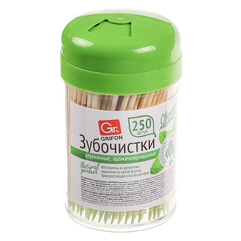 GRIFON Зубочистки деревянные с ментолом, 250шт 400-543