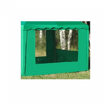 стенка 3,0х2,0  с окном к шатру зеленая