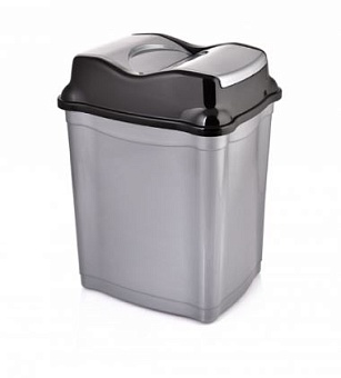 ведро для мусора whirlpool серое 50л