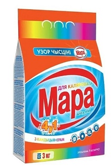 Порошок стиральный МАРА для цветного белья 3кг