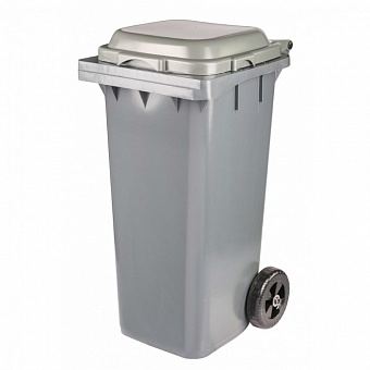 Бак для мусора пластик, 120 л, с крыш, с колесами, 49х58х97 см, в асс, Альтернатива, М7744